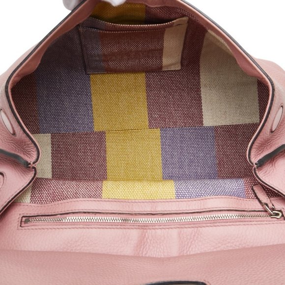 GUCCI Pink Leather Bamboo Shoulder Bag - Picture 13 of 15